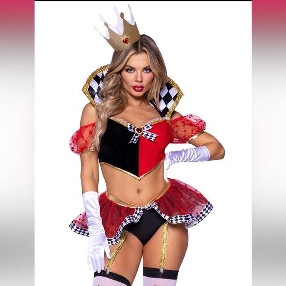 NEW Leg Avenue Wicked Wonderland Queen of Hearts Costume Size Small - Picture 9 of 9